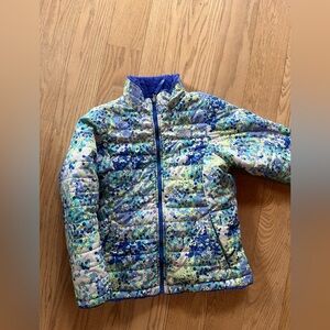 The North Face Girls Reversible Fleece Jacket Coat Large 14/16